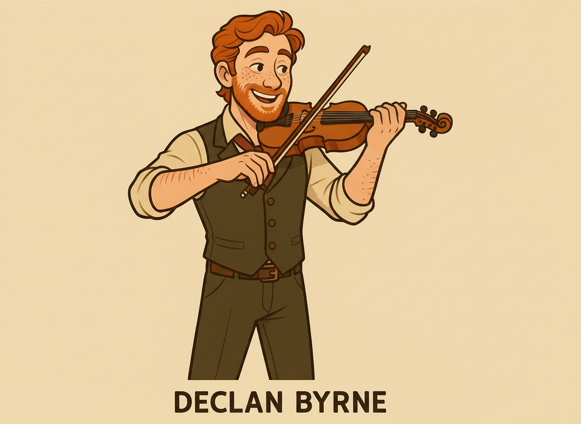 Declan playing fiddle