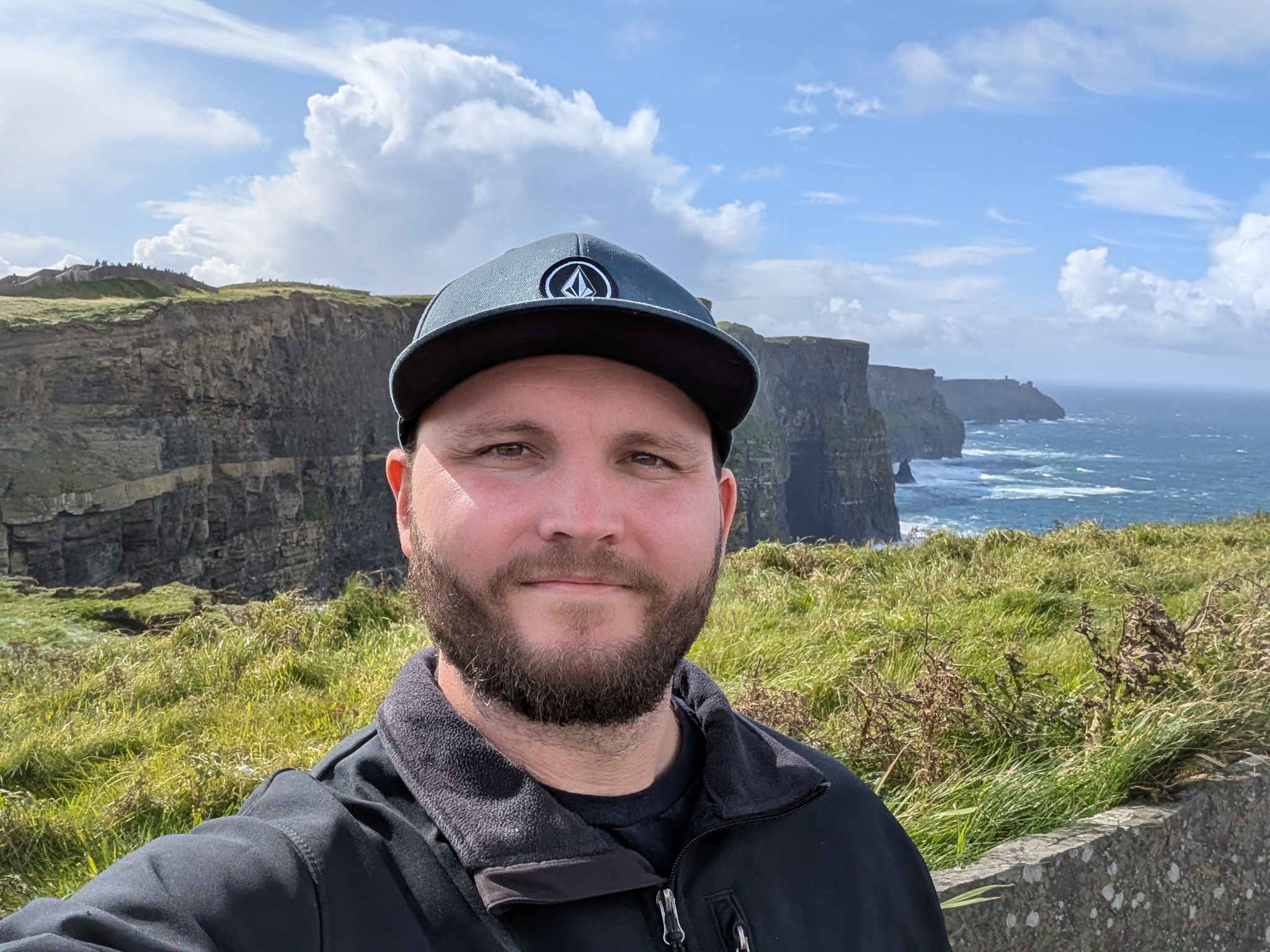 Creator portrait at the Cliffs of Moher in Ireland